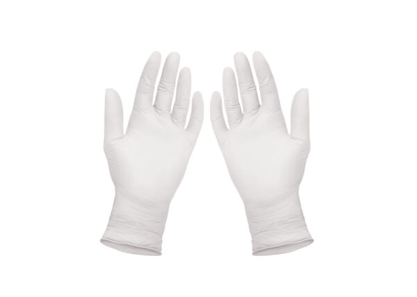 White Latex Powdered Glove